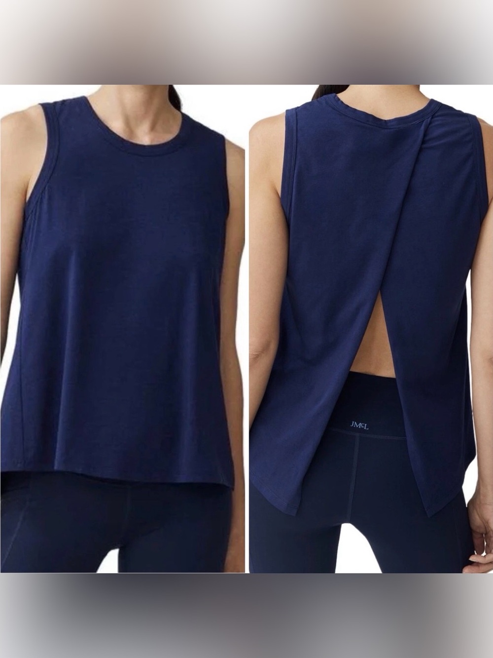 J McLaughlin NWT Navy Pima Cotton Saina Knit Top